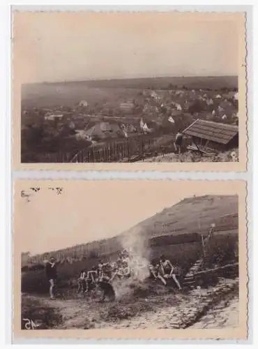 [Propagandapostkarte] Dt.- Reich (004555) Propaganda HJ Bilder bei Fellbach (Stuttgart) Lot 6 Bilder ca. 9 x 6 cm, unsanft aus Album genommen. 