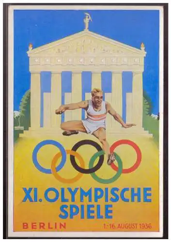 [Propagandapostkarte] Dt-Reich (005645) Propagandakarte XI Olympische Spiele Berlin 1.16.8.1936, blanco gestempelt mit Sonderstempel am 1.8.36. 