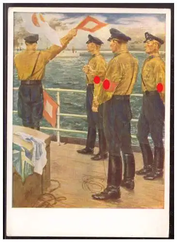 [Propagandapostkarte] Dt- Reich (006560) Propagandakarte "Deutscher erwirb das SA Sportabzeichen", gelaufen Berlin am 13.11.1939. 