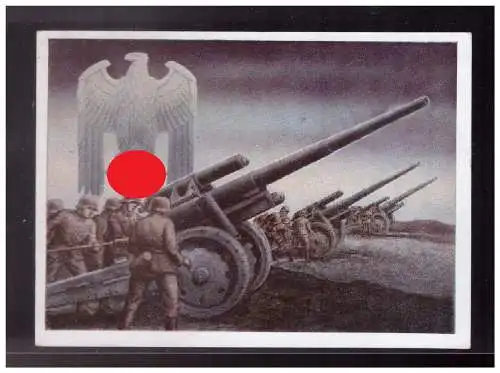 [Propagandapostkarte] Dt- Reich (024217) Propagandakarte Die Deutsche Wehrmacht (Artillerie) Hoffmannkarte gestempelt Prag 30.6.1943. 