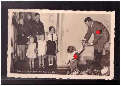 [Propagandapostkarte] Dt Reich (024282) Propagandakarte die deutsche Zukunft gratuliert ihrem Führer, Hoffmannkarte, blanco mit SST Wien. 