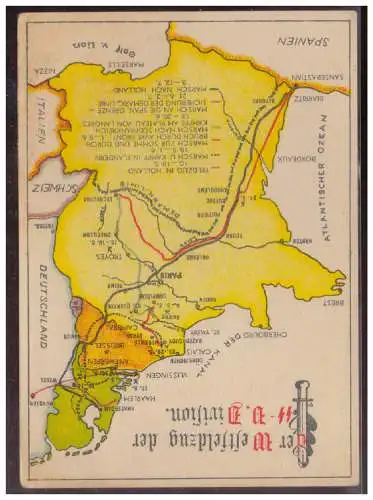 [Propagandapostkarte] DT-Reich (006745) Propagandakarte, Der Westfeldzug der SS- V. Division, ungebraucht. 