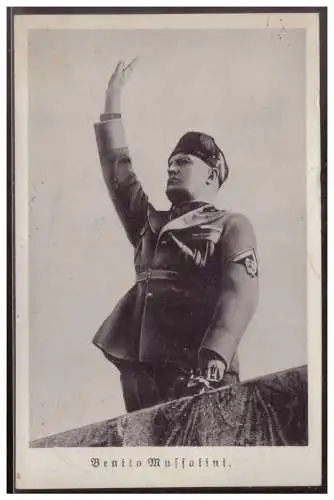 [Propagandapostkarte] Dt-Reich (007309) Propaganda Postkarte, Benito Mussolini, blanco gestempelt mit 5 verschiedenen Sonderstempeln. 
