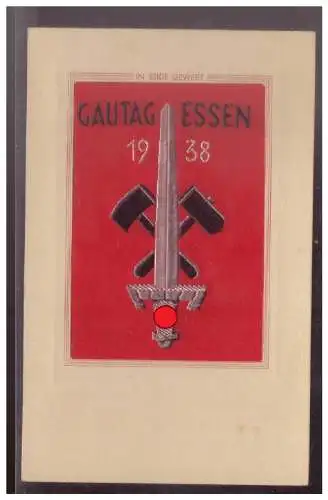 [Propagandapostkarte] Dt- Reich (W00194) Propagandakarte Gautag 1938 Essen (Seidenkarte), ungebraucht. 
