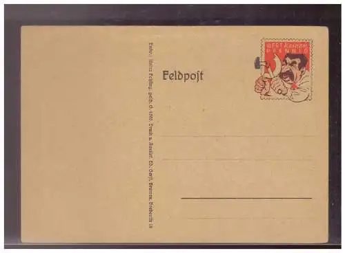 [Propagandapostkarte] Dt- Reich (W00195) Propagandakarte Fedpost Stalin Wert keinen Pfennig, ungebraucht RS beschrieben mit Bleistift. 