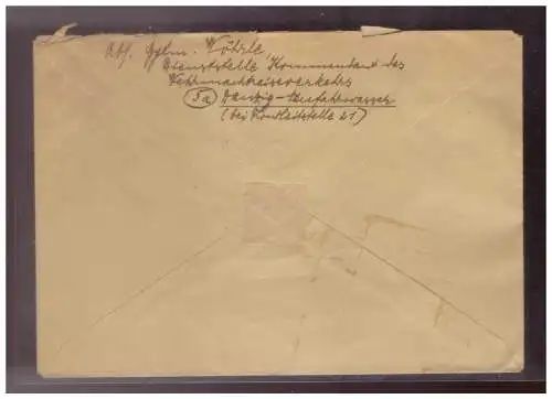 [Propagandapostkarte] Dt- Reich (W00196) Fp-Brief Propagandavignette Ohne Lösung der Judenfrage keine ......., gelaufen 1944. 