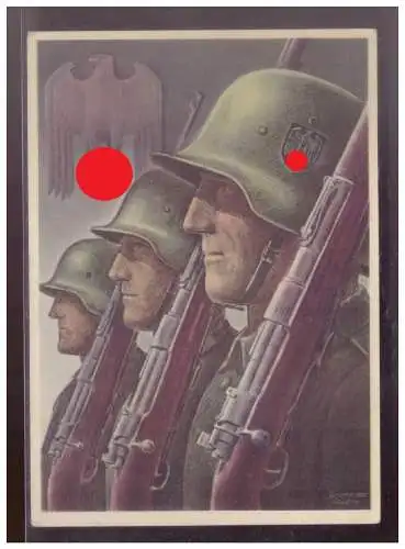 [Propagandapostkarte] Dt- Reich (W00198) Propagandakarte Die deutsche Wehrmacht, Hoffmannkarte, blanco gestempelt SST Berlin 19.7.1940. 