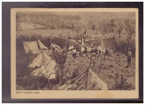 [Propagandapostkarte] Dt- Reich (024490) Propaganda AK Hitler- Jugend- Lager, gebracht 1938. 