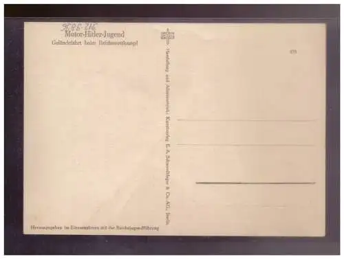 [Propagandapostkarte] Dt- Reich (024491) Propaganda AK Motor- Hitler- Jugend, Geländefahrt beim Reichswettkampf, ungebraucht. 