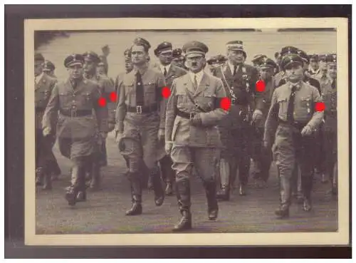[Propagandapostkarte] Dt- Reich (W00249) Propaganda Reichsparteitag der Freiheit 1935, der Führer mit seinem Stab mit Hess, gelaufen Berlin. 