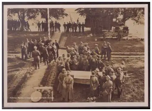 [Propagandapostkarte] GG WKII (007668) Propagandakarte, Poto- Hoffmann, Führer Besprechung auf freien Felde, gelaufen nach Hamburg. 