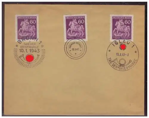 Bes. 2. Wk. Böhmen/M.  Rundstempel (Datum und/oder Ort klar)
