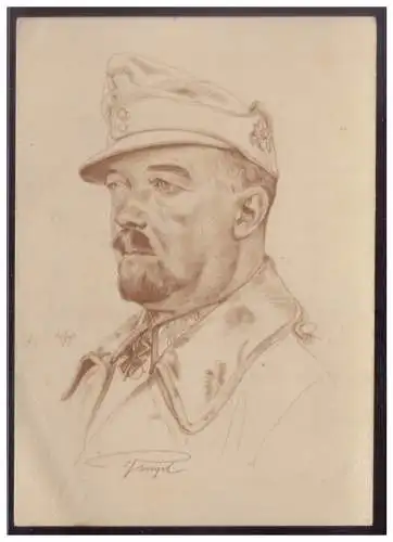[Propagandapostkarte] Dt- Reich (007756) Propagandakarte W.Willrich, generalmajor Julius Ringel. ungebraucht. 