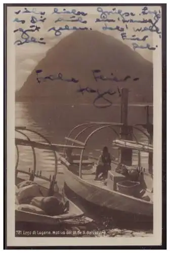 [Ansichtskarte] Schweiz (007985) AK 721 Lago di Lugano, gelaufen. 