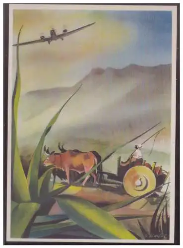 [Propagandapostkarte] Dt- Reich (008032) Propagandakarte Junkers Flugzeuge Pioniere des Weltluftverkehrs, Junkers Ju 52 über den bolivianische. 