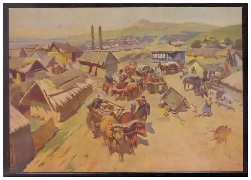 [Propagandapostkarte] UDSSR (008059) AK 1954 geschlagene Armee zieht sich zurück nach Zarizyn, nach gemälde des Malers Grekow ungebraucht. 