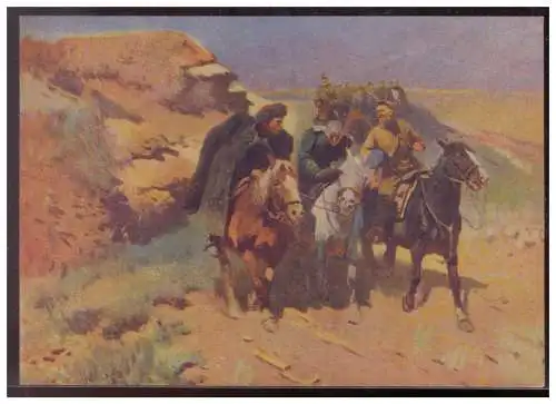 [Propagandapostkarte] UDSSR (008068) AK 1954 Gefangene, nach Gemälden des Malers Grekow ungebraucht. 