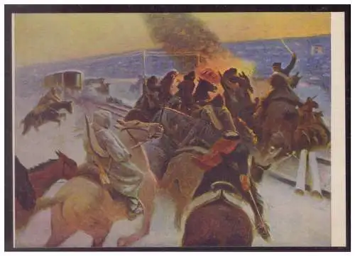 [Propagandapostkarte] UDSSR (008079) AK 1954 Einnahme von Novotscherkask, nach Gemälden des Malers Grekow ungebraucht. 