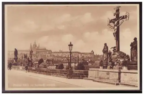 [Propagandapostkarte] Böhmen und Mähren (008085) AK Prag mit Propagandastempel Mitläufer zum 50.Geburtstag des Führers am 20.4.1939. 