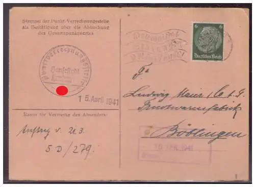 Deutsches Reich  Rundstempel (Datum und/oder Ort klar)