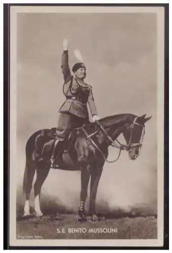 [Propagandapostkarte] Dt.- Reich (008137) Propaganda Fotokarte s.e. Benito Mussolini, ungebraucht. 