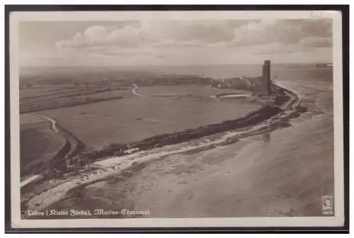 [Propagandapostkarte] Dt- Reich (008471) AK Propaganda, Laboe, Kieler Förde, Marine Ehrenmal, gelaufen Kiel am 16.8.1938. 