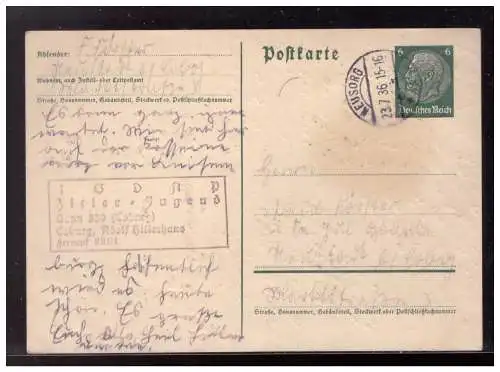 Deutsches Reich  Rundstempel (Datum und/oder Ort klar)