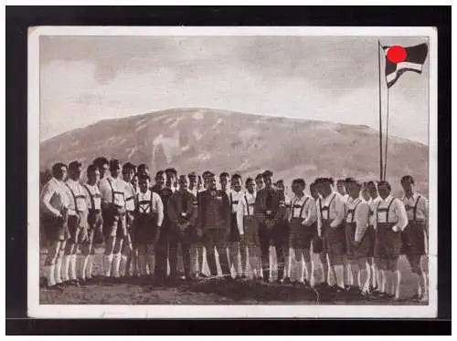 [Propagandapostkarte] Dt- Reich (008566) Propaganda VDA Spendenkarte Südtiroler stehen jetzt einsatzbereit unter der Fahne des Führers, gel 40. 