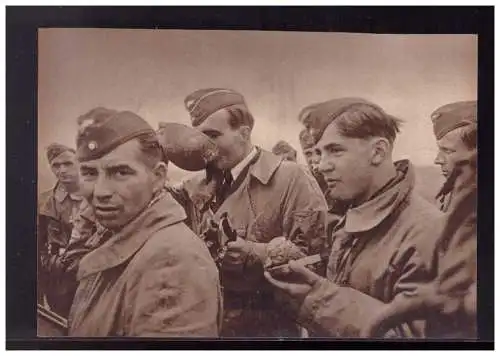 [Propagandapostkarte] DT- Reich (008936) Propagandakarte Stehfrühstück auf dem Flughafen, ungebraucht. 