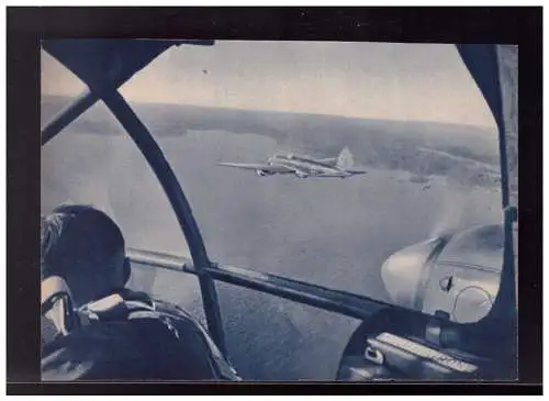 [Propagandapostkarte] DT- Reich (008947) Propagandakarte Flugzeuge auf der Wacht, ungebraucht. 