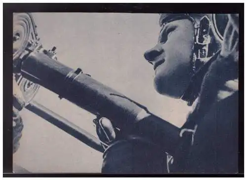 [Propagandapostkarte] DT- Reich (008982) Propagandakarte Augenblick schärfster Konzentratzion: Der MG Schütze deckt das Flugzeug, ungebraucht. 