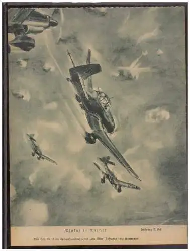 [Propagandapostkarte] Dt- Reich (009033) Propaganda, Stukas im Angriff. 
