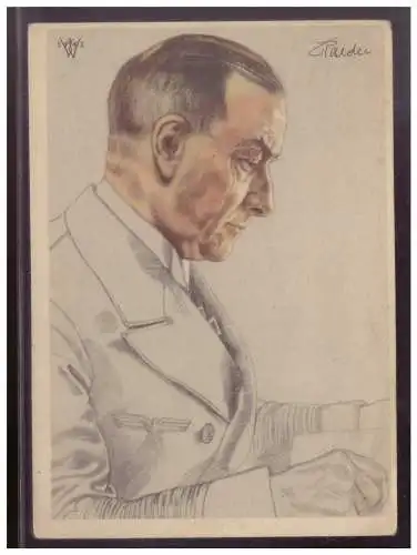 [Propagandapostkarte] DT- Reich (009044) Propagandakarte W.Willrich Großadmiral Raeder, ungebraucht. 