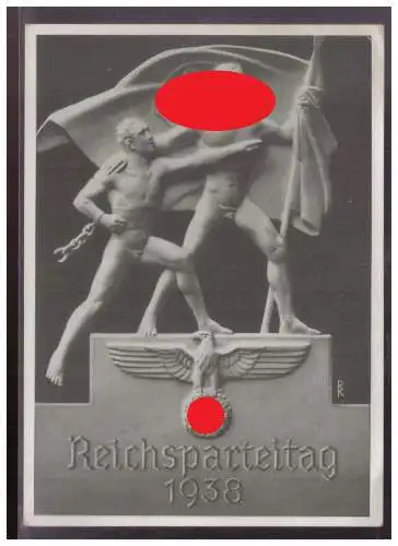 [Propagandapostkarte] DT- Reich (009131) Propagandakarte "Reichsparteitag 1938", gelaufen Nürnberg am 12.9.1939 Reichsparteitag der NSDAP. 