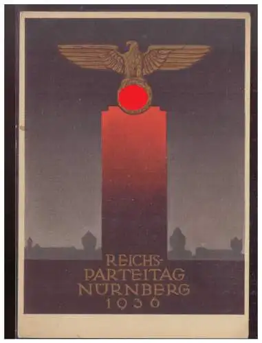 [Propagandapostkarte] DT- Reich (009132) Propagandakarte Reichsparteitag Nürnberg 1936, gelaufen mit Tagesstempel und Werbestempel. 