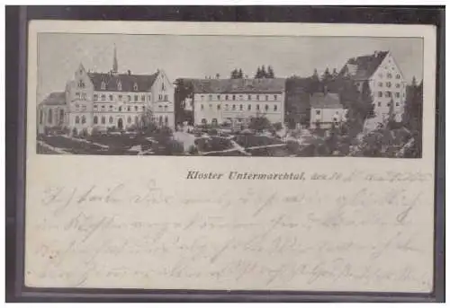 [Echtfotokarte schwarz/weiß] AK (009279) Kloster Unternarchtal, gelaufen 1905. 