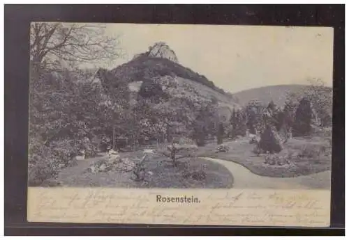 [Echtfotokarte schwarz/weiß] AK (009280) Rosenstein, gelaufen 1906 nach Weinsberg. 