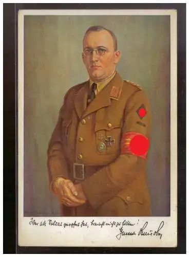 [Propagandapostkarte] Dt- Reich (009438) Propagandakarte Hanns Oberlindober,Führer der Nat.-Soz.-Kriegsopferversorgung NSKOV, ungebraucht. 