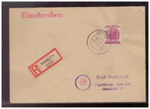 All. Bes. Sowj. Zone  Rundstempel (Datum und/oder Ort klar)
