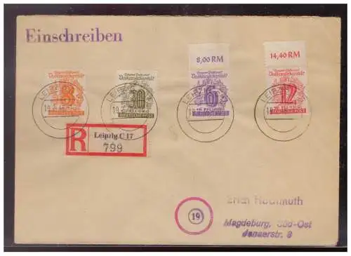 All. Bes. Sowj. Zone  Rundstempel (Datum und/oder Ort klar)