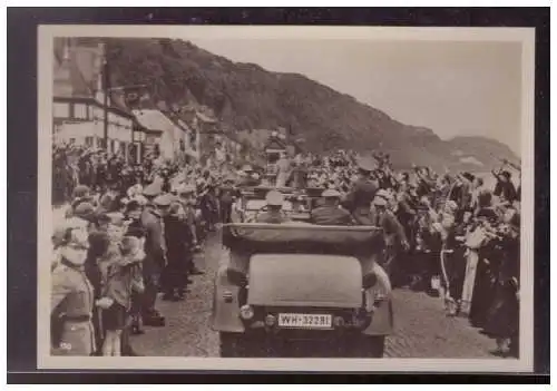 [Propagandapostkarte] DT- Reich (009453) Propaganda Fotokarte ohne Ak Einteilung, der Führer im Moseltal, rückseite Beschriftet. 