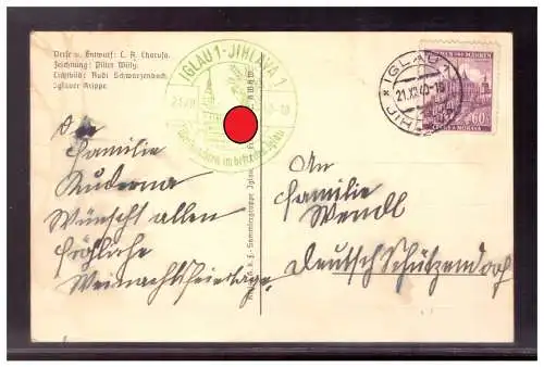 Bes. 2. Wk. Böhmen/M.  Rundstempel (Datum und/oder Ort klar)