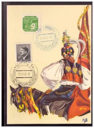 Bes. 2. Wk. Böhmen/M.  Rundstempel (Datum und/oder Ort klar)