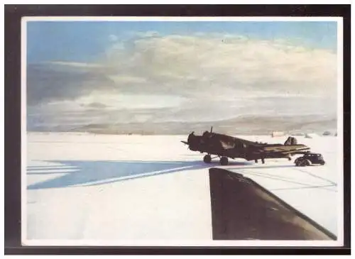 [Propagandapostkarte] Dt- Reich (009907) Propagandakarte Junkers Stukas und Lufttransporter Bild 7 aus der Serie, ungebraucht aber beschriftet. 