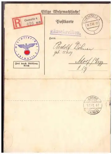 Deutsches Reich  Rundstempel (Datum und/oder Ort klar)