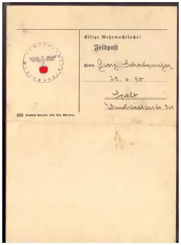Deutsches Reich  Rundstempel (Datum und/oder Ort klar)
