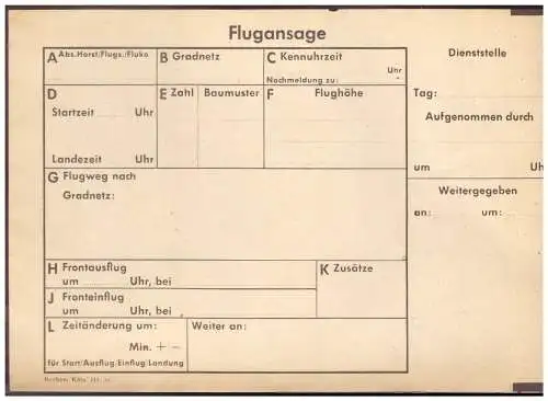 Dt- Reich (020293) Flugansage ungebraucht