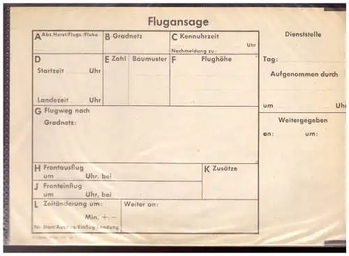 Dt- Reich (020317) Flugansage ungebraucht