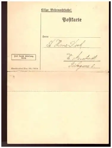 Dt- Reich (020362) Aufforderung zur Untersuchung Wiener- Neustadt Fliegerschule am 20.6.1939