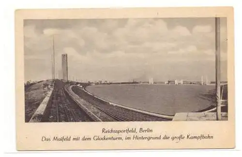 [Propagandapostkarte] Dt- Reich (020682) Propaganda Berlin , Reichssportfeld, gelaufen in Protektorat Böhmen und Mähren, Prag am 19.9.1944. 